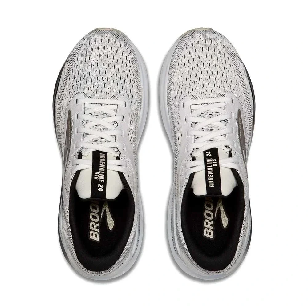 Brooks Adrenaline GTS 24 Mens Size 8 White/Black Running Shoes Sneakers NEW